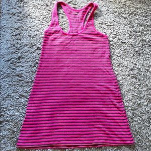 Express Racerback Tank Striped Dress